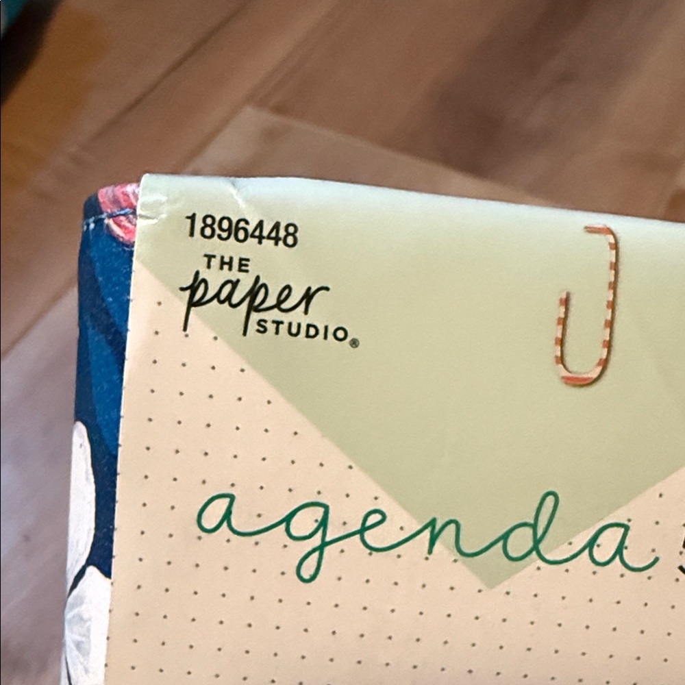 The Paper Studio Floral Agenda Planner - Navy with Red & Cream Accents - Picture 2 of 9